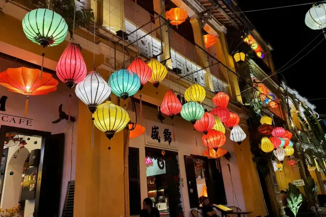 Hoi An lantern street at night